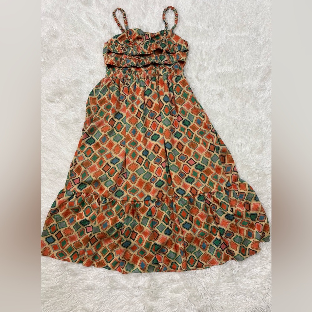 Vici Multicolor Geometric Midi Dress - Picture 4 of 11